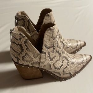 Steve Madden snakeskin booties